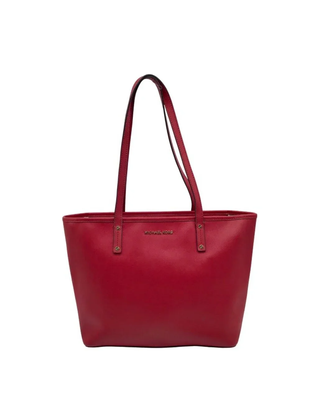 Michael Kors Jet Set Red Saffiano Leather Tote
